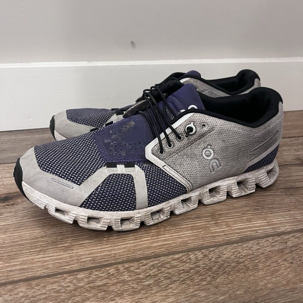 On Cloud Shoes Gray Purple Mesh CloudTec Running Sneakers Athletic Women's 9